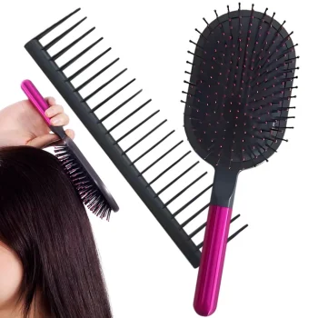 Massage Hair Brush + Comb Set