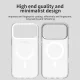 Case for iPhone 18 Pro Max / 17 Pro Max PC PET TPU Hybrid Magnetic, White