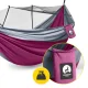 Mountain Goat 2-Person Camping Hammock with Mosquito Net, Grey/Pink