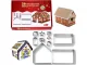 Metal Gingerbread House Cookie Cutter Set (10 pcs) Silver