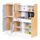 Wooden play kitchen for kids with sound, LED, chalkboard, metal accessories, ECOTOYS, 3+ years