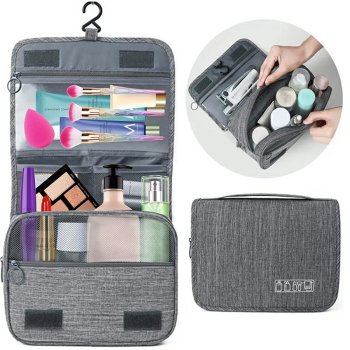 Hanging Travel Toiletry Bag Waterproof Cosmetic Organizer with Hook