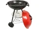 Portable Round Charcoal Grill with Lid and Wheels, 40 cm