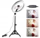 Tripod Mount + LED Ring Photo Video Light Lamp 60W