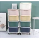 Kids 5-Drawer Storage Cart on Wheels, Plastic Toy Organizer