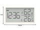 Digital Thermometer and Hygrometer with Clock LCD Display, White