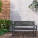 Longwell Industrial Ltd H-048 Garden Bench with Backrest, Graphite