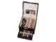 Black Eco-Leather Jewelry Box Organizer with Mirror