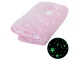 Warm Fleece Blanket with Sleeves, Glow in the Dark, Pink (190 x 170 cm)
