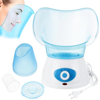 Facial Inhaler Sauna Spa Skin Moisturizing Steamer Pores Cleaning Machine Blackhead Removal, Blue