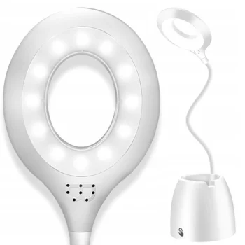 Bakalu KZ1072 LED Desk Lamp with Organizer, White