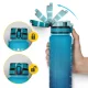 4Fizjo 1L Tritan Motivational Sports Water Bottle, Blue