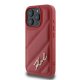 Karl Lagerfeld Quilted Signature Case for iPhone 16 Pro Max, Red