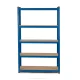 Humberg 4842 Metal Storage Shelving Unit 150 x 75 x 30 cm, Blue