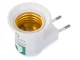E27 Bulb Socket Adapter to Wall Outlet with Switch 230V