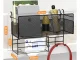 Hanging Wall Shelf / Organizer with 3 Hooks, Loft Style