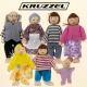 Kruzzel 19764 Wooden Doll Family for Dollhouse, 7 pcs
