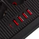 Maclean MCE391 B Power Strip, 6 Sockets, 4x USB-A, 1x USB-C, 2500W, 3m, Black