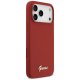 Guess Silicone Script Metal Logo MagSafe Phone Case Cover iPhone 17 Pro Max - Red