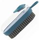 Cleaning brush with liquid dispenser, silicone bristles, blue