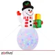 Inflatable Snowman Zortiva LED 155 cm with Rotating Projector