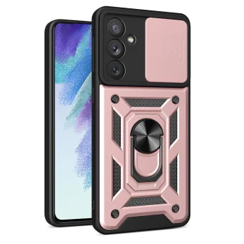 Hurtel Hybrid Armor Camshield Case for Samsung Galaxy A34 5G, Pink