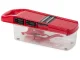 Vegetable Slicer and Grater Set 6-in-1 with Container, Red