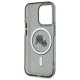 Чехол Karl Lagerfeld для iPhone 15 Pro MagSafe IML Metal KC Heads, черный