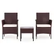 MultiGarden Garden Furniture Set, 2 Chairs and Table, Brown