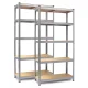 Humberg HR-812 Metal Storage Shelving Unit Set, 2 pcs, 180x90x40 cm