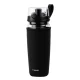 Trizand Water Bottle with Fruit Infuser and Sleeve 1L, Black/Clear