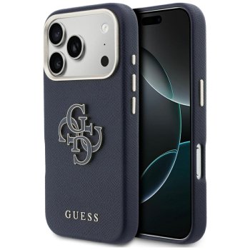 Guess FW Resin Logo Phone Case Cover iPhone 17 Pro Max - Blue