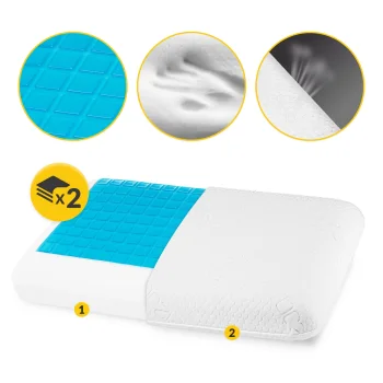 4FIZJO MED+ Classic Orthopedic Cooling Memory Foam Pillow, White
