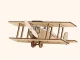 Solar Powered Wooden Biplane Building Kit \"Biplane Flying Star\"