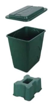 Stovas keturkampiam vandens rezervuarui 240L, 69 x 53 x 30 cm, žalias
