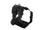Dog Harness with Leash, Reflective, Size XL, Black
