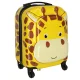 Kids Travel Suitcase with Wheels Giraffe, Cabin Luggage, 23.5L, Yellow/Brown