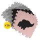Educational Foam Puzzle Play Mat for Kids 150 x 150 cm, Pink
