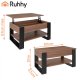 Lift-Top Coffee Table with Storage Ruhhy 92x51x45 cm, Craft Oak, Black