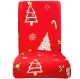 Universal Christmas Chair Cover, Red with Trees