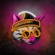 Forever Light ART LED Neon Dreamer Cat, Multicolor