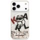 Karl Lagerfeld Liquid Glitter Choupette Logo MagSafe Phone Case Cover iPhone 17 Pro Max - Clear