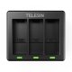 Telesin 3-slot charger for GoPro Hero 9 / Hero 10 + 2 batteries (GP-BTR-903-B)