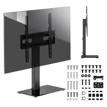 Maclean MC-1240 Universal TV Stand, 32-65", up to 40 kg, VESA 400x400, Black