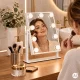 ModernHome LED Makeup Mirror 25x30 cm, 9 Light Bulbs, 3 Color Modes, USB-C