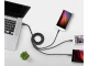 3-in-1 USB Cable Lightning / Micro USB / Type-C 1.2m Black