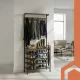 Ruhhy 27035 Hallway Coat Rack with Shoe Shelves, Black