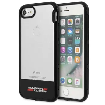 Ferrari Racing Shield dėklas iPhone 7 / 8 / SE 2020 / SE 2022 telefonui, pusiau skaidrus