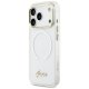 Guess IML Gradient Script Metal MagSafe Phone Case Cover iPhone 17 Pro - White