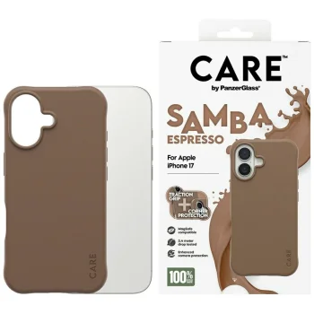 PanzerGlass iPhone 17 Case CARE Fashionable Samba MagSafe, Brown